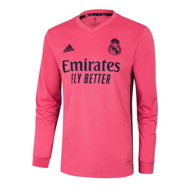 Tailandia Camiseta Real Madrid Segunda ML 2020-2021 Rosa